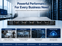 Serveur en rack 1U R260, processeur Intel Xeon E-2400, mémoire DDR5 ECC, serveur d'entreprise à faible profondeur pour centre de données SMB