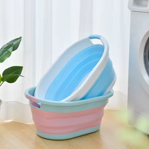 Lavabo pliable en silicone, léger et portable, idéal pour les voyages, le camping et les activités de nettoyage en plein air - Product Image 5