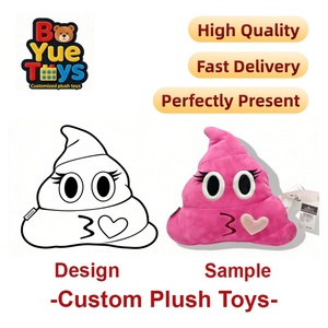 Özelleştirilebilir Fabrika Toptan Satış Yaratıcı Kaka Peluş Yastık Sevimli Dekoratif Üçgen Duygu Yastığı Doldurulmuş Oyuncak Süper Yumuşak Unisex - Product Image 2