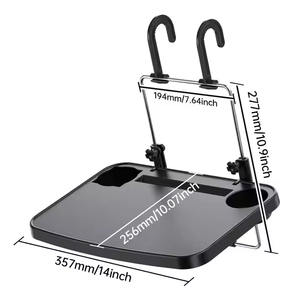 Nueva bandeja trasera plegable portátil de lujo para asiento de coche, organizador Universal de plástico grueso para volante de coche, Kit Interior de escritorio - Product Image 3