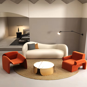 Tavolino da tè moderno e minimalista italiano con lastra di roccia creativa madre bambino in metallo, mobili da salotto di lusso - Product Image 3