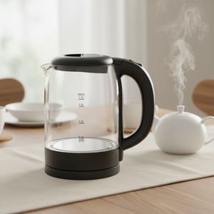 Bollitore Elettrico Trasparente 1.7L Grande Capacità con Spegnimento Automatico e Protezione da Ebollizione a Secco per Uso Domestico - Product Image 1