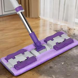 Mopa con Sistema de Autoescurrido y Palo de Acero Morado, con Cabezal de Microfibra para Uso en Oficina y Hogar - Product Image 3