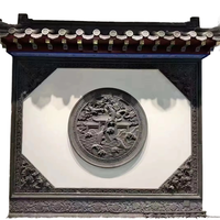 Décoration murale extérieure en ciment de style traditionnel, sculpture de briques, panneau mural, revêtement, plaque en relief pour résidence privée