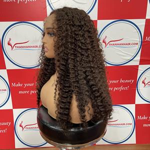 Peluca rizada birmana profunda de primera elección, encaje transparente, cabello humano vietnamita 100%, sin enredos, sin desprendimiento, venta al por mayor - Product Image 6