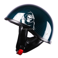 Casque de moto ultra léger de haute qualité, casque demi-coque pour la conduite estivale, casque rétro, casque de moto à visière rabattable