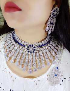 ชุดเครื่องประดับเพชรแบบอเมริกันสำหรับปาร์ตี้งานหินผู้หญิงและเด็กผู้หญิงเครื่องประดับดีไซน์พรีเมี่ยมงานแฮนด์เมดสินค้าจำนวนมาก - Product Image 4