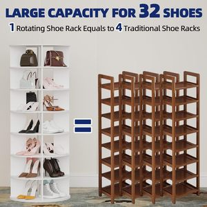 Ou Shumei Rotating Shoe Rack 7 Tier 160cm Floor Standing Round Storage Cabinet For Entryway Home Use - Product Image 3