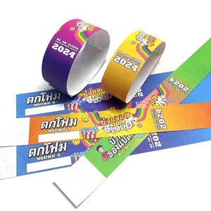 2024 nouveau Design promotionnel fête des enfants événements Brazalete aire de jeux intérieure Tyvek papier bracelet pour les enfants