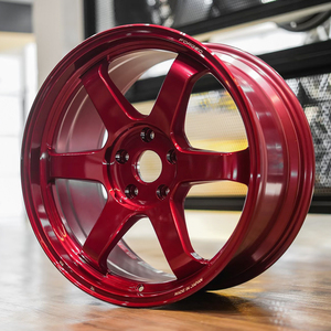 <span class=keywords><strong>ล้อ</strong></span>แม็กซ์ CRIMSON Red 6 ก้าน <span class=keywords><strong>TE37</strong></span> ขอบ 17 18 19 20 นิ้ว น้ำหนักเบา สำหรับรถยนต์  5X108 5x120 ดีไซน์สวยงาม สำหรับ Honda Civic BMW Chevy - Product Image 5