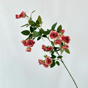 Fabricants en gros pour les événements de mariage décorant des fleurs en soie artificielles en vrac mini bouquet de fleurs de roses - Product Image 6