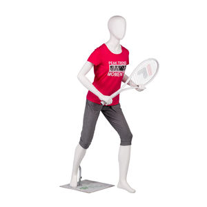 Белый Стекловолоконный полный корпус Безликий женский манекен для настольного тенниса - Product Image 5