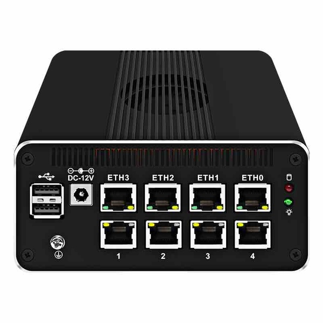 Zynshield Mini PC Intel N100 4Lan 2.5G LAN PCIE X8 Extension Bus DDR5 RAM NVME SSD 4G 4K Windows Linux UK/US/EU Plugs Low Consumption