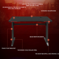 Bureau de jeux fixe moderne, en forme de Z, rvb, plusieurs couleurs, pour Gamer