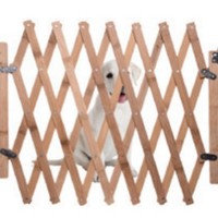 Barrière de protection pliable en bois pour animaux de compagnie, sans fermeture