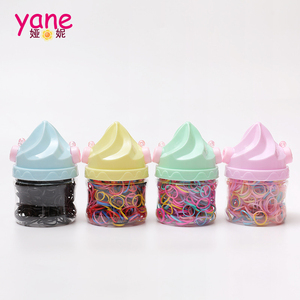 Coleteros Coloridos para Niños, 300 Piezas de Bandas Elásticas de Goma con Caja de Almacenamiento en Forma de Helado - Product Image 1
