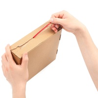 Boîte d'expédition créative en carton ondulé réutilisable et écologique avec bande de déchirement, emballage pliable en forme d'avion, boîte cadeau avec logo personnalisé et image