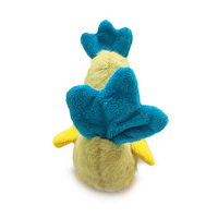 Jouet à mâcher couineur en peluche douce pour chien, série Oiseaux, motif Paon, design mignon