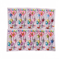 Bougie d'anniversaire multicolore en forme de cœur à cinq étoiles pour gâteau d'amour, idéale pour les fêtes, le Nouvel An et Pâques - Cire de paraffine multicolore