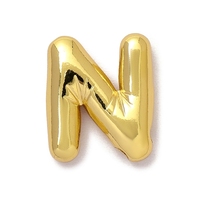 Vente en gros de breloques en forme de bulle avec initiales en acier inoxydable plaqué or 18 carats, pendentif de nom pour femmes, alphabet A-Z, cadeau de bijoux
