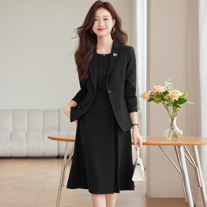 Women's Suit Set 2026 Spring Autumn Elegant Professional Two Piece Suit And Dress Business Wear Worsted Anti Wrinkle Short Skirt - Product Image 3