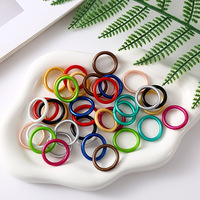 Bague en silicone multicolore de style européen et américain avec feuille d'or Ensemble de bagues incurvées pour femmes pour la fête