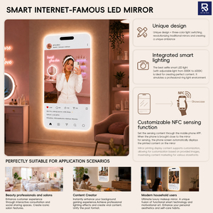 Espejo LED Creativo con Forma de Teléfono Inteligente, Estilo Instagram, Retroiluminado, para Salón de Belleza, Decoración de Boutique, Venta al Por Mayor - Product Image 3