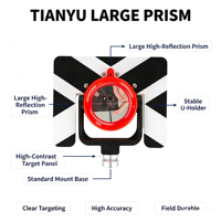 Large Survey Prism Compatible With Tianyu High Precision Reflective Target for Total Station Measuring Instrument