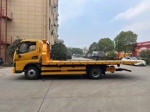 Camion de <span class=keywords><strong>remorquage</strong></span> à plateau plat JAC V6, 4,5 tonnes, plateforme hydraulique, treuil, récupération routière, <span class=keywords><strong>véhicule</strong></span> de transport de mini-excavatrice - Product Image 4