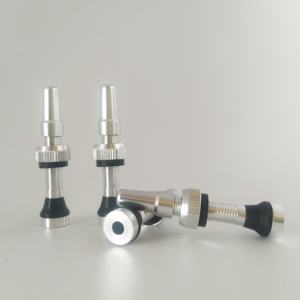 High Quality 44mm Presta <b>Valve</b> Silver Aluminum Alloy Bicycle <b>Tubeless</b> Accessories - Product Image 5