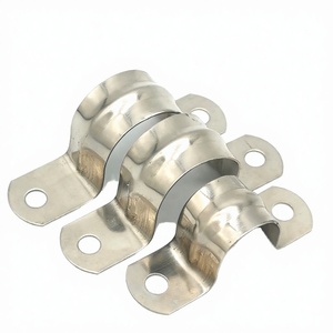 Custom-made <b>U</b>-Shaped 304 Stainless Steel Saddle Hose <b>Clamps</b> Zinc Finish Metric Food & Beverage OEM Support - Product Image 3