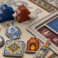Jeu de stratégie sur carton sur le thème des routes culturelles européennes en céramique, pour la gestion des sites, destiné à l'édition, aux musées et à la licence