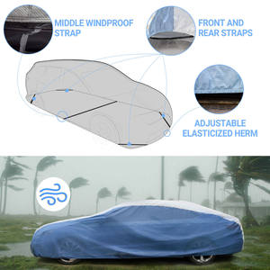 Housse de voiture extérieure non tissée de haute qualité fabriquée en Chine, logo personnalisé, imperméable, housse de voiture complète - Product Image 1