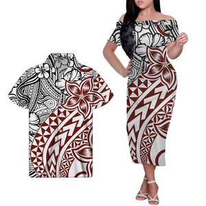 Robe de <span class=keywords><strong>tatouage</strong></span> Tribal <span class=keywords><strong>polynésien</strong></span> traditionnel Match hommes chemise en vrac surdimensionné vêtements pour femmes robe filles une <span class=keywords><strong>épaule</strong></span> robe - Product Image 1