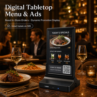 Affichage numérique de comptoir LCD 10,1 pouces avec écran à cristaux liquides, charge rapide 45W, batterie 20800mAh, CMS Cloud, affichage de menu WiFi pour la vente au détail