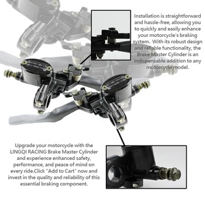 LINGQI Racing 7/8 "22mm Pompe <span class=keywords><strong>de</strong></span> <span class=keywords><strong>frein</strong></span> hydraulique Maître-<span class=keywords><strong>cylindre</strong></span> Levier <span class=keywords><strong>de</strong></span> poignée gauche/droite pour moto <span class=keywords><strong>50cc</strong></span>-250cc ATV Quatre roues - Product Image 5