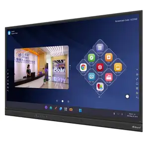 86 inç 4K interaktif düz Panel LCD dokunmatik ekran monitör akıllı tahta 65 75 86 98 110 inç çift sistem