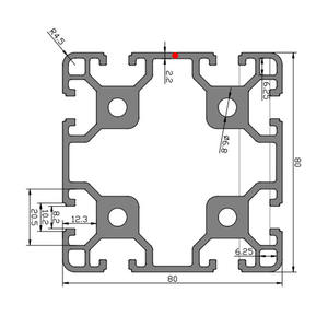 Perfiles de Aluminio Minjian, Perfil de Aluminio 80*80, 2 mm de Espesor, Descuentos por Cantidad al por Mayor de Fábrica - Product Image 2