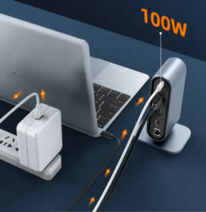 12 in1ハブタイプCからマルチ4KHDRJ45 VGA 4 USB 3.0PD電源アダプタードッキングステーションデスクトップポータブル - Product Image 4