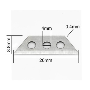 ใบมีดคัตเตอร์เหล็กกล้าคาร์บอน SK2 ขนาด 26x8.8x0.4 มม. - Product Image 5