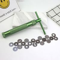 Stainless Steel Sugar Paste Craft Gun with 20 Tips Sugar Craft Fondant Cake Sculpture Polymer Extruder Clay Tools