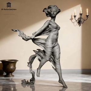 Estatua de Mujer Personalizada de Resina y Fibra de Vidrio, Estilo <span class=keywords><strong>Windy</strong></span> Lielike, Hecha a Mano, para Decoración de Interiores - Product Image 2