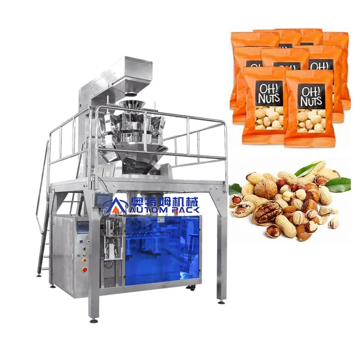 Automatische vorgefertigte Beutel-Abfüllmaschine für Schokolade Kaffee Nüsse Snacks Haustierfutter Kaffee Bohnen vorgefertigte Beutel Doypack Tasche