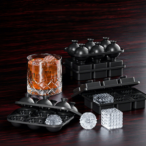 Moule à glaçons OEM ODM 6 cavités pour whisky, plateau à glaçons diamantés à six trous à congélation rapide - Product Image 1