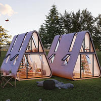 Cabines préfabriquées économiques et mobiles, maisons préfabriquées gonflables, hôtel en forme de triangle, maison capsule modulaire