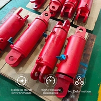 Vérin hydraulique à simple effet avec retour par ressort pour levage de charges lourdes en construction, support de vérin à piston robuste
