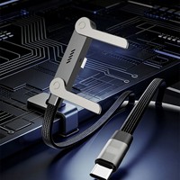 Cable de Datos con Soporte Plegable de 240W para Carga de Teléfonos Móviles