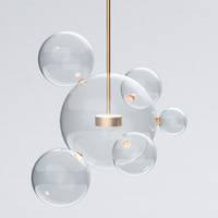 Moderne En Métal Plafond En Verre Globe Spoutnik Lustre Semi Encastré Lustre pour Salon Salle À Manger Chambre Cuisine de la Ferme