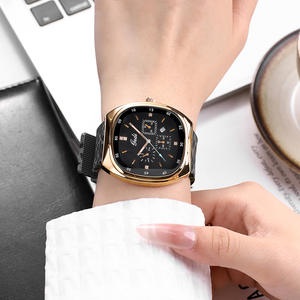 Montre à quartz élégante pour femmes, grand cadran, motif léopard, bracelet en silicone, montre-bracelet tendance - Product Image 5