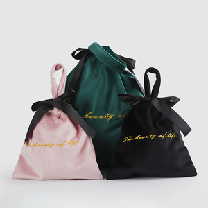 New Luxury Custom Embroidered Logo Velvet Drawstring <b>Dust</b> <b>Bags</b> Cosmetics Storage Velvet Makeup <b>Bag</b> Small Jewelry Velvet Pouch - Product Image 1
